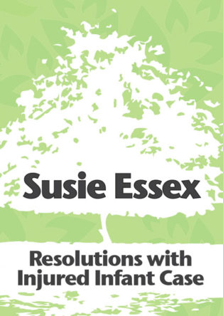 Resolutions with Injured Infant Case cover showing a white tree on a green background